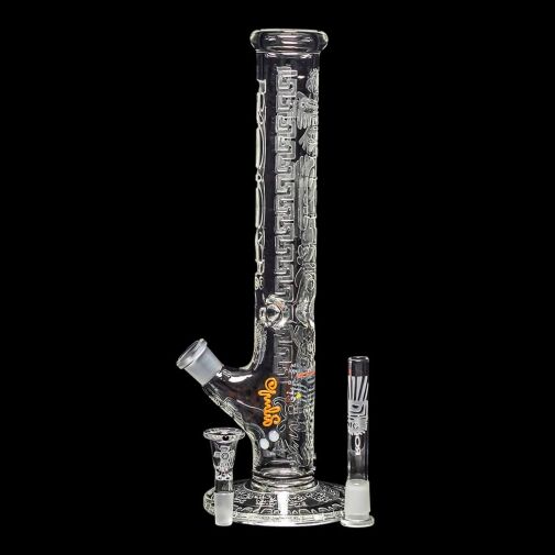 ROOR Custom 14" Water Pipe "Aztec" Sandblasted & Flame Polish - 10