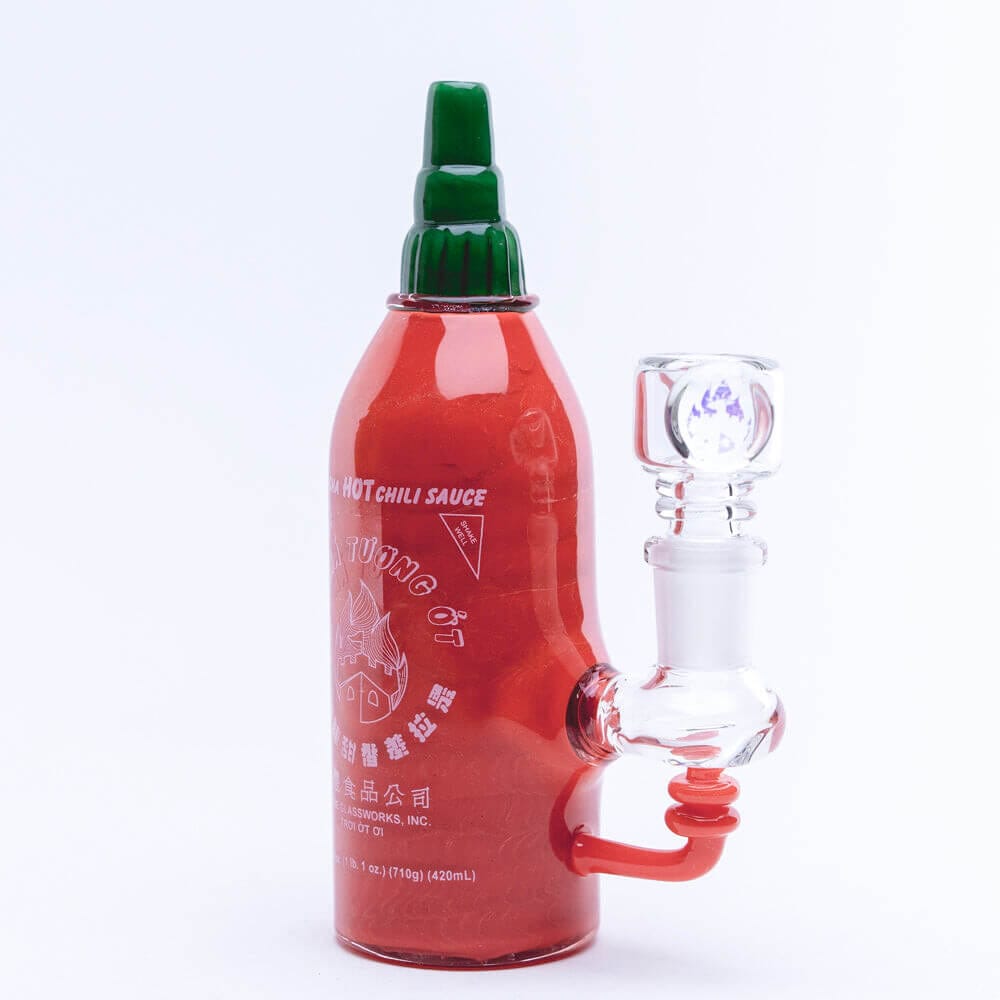Empire Glassworks Sriracha Bottle Mini Water Pipe 02