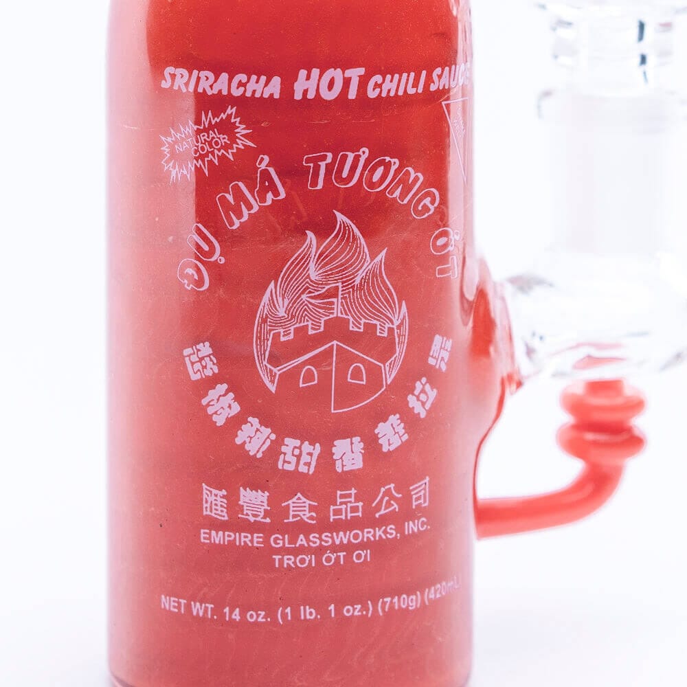 Empire Glassworks Sriracha Bottle Mini Water Pipe 05