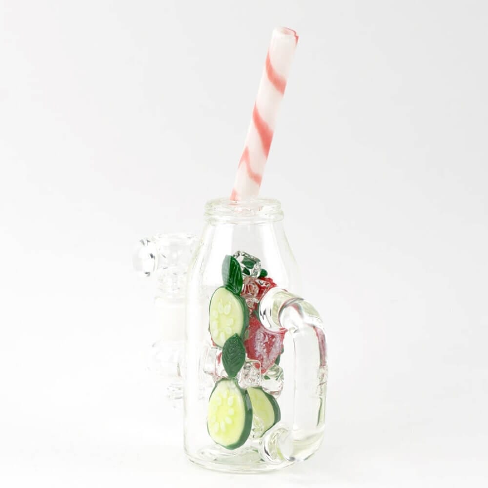 Empire Glassworks Icy Strawberry Cucumber Detox Mini Water Pipe 03
