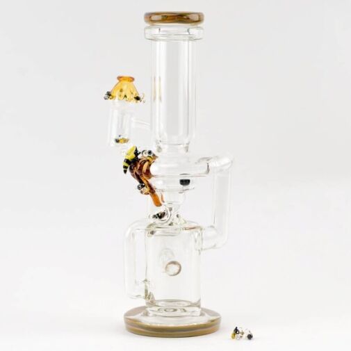 Empire Glassworks Save The Bee's Recycler Water Pipe 03