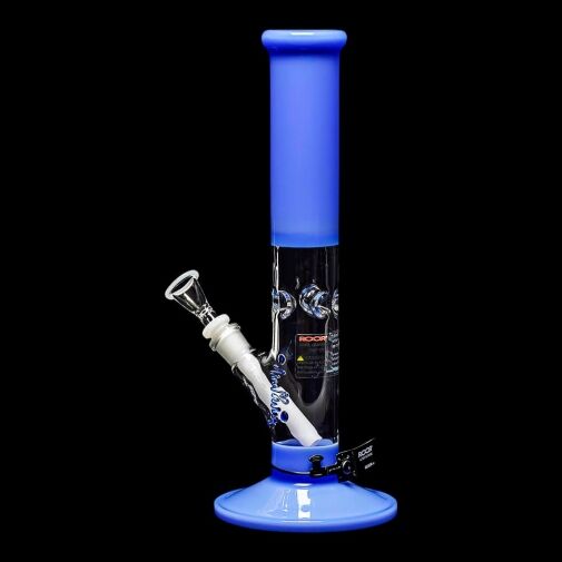 ROOR Classic 14" Color Straight Tube Bong - Milky Blue - 02