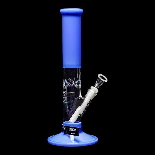 ROOR Classic 14" Color Straight Tube Bong - Milky Blue - 04