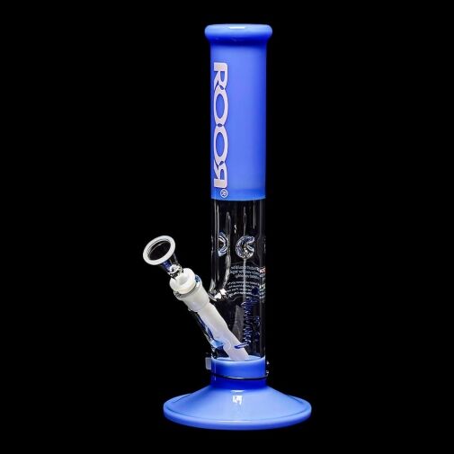 ROOR Classic 14" Color Straight Tube Bong - Milky Blue - 08