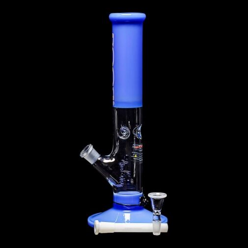 ROOR Classic 14" Color Straight Tube Bong - Milky Blue - 09