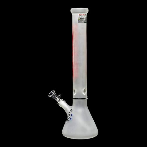 Roor Custom 18" Frosted Beaker Red Logo 02