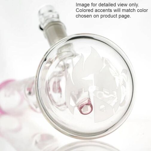 Empire Glassworks 12" Frosty Floral Beaker - Bottom