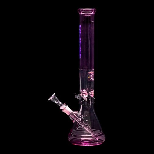 ROOR Custom Classic 18″ Beaker Bong 50x5mm – Translucent Pink - 01