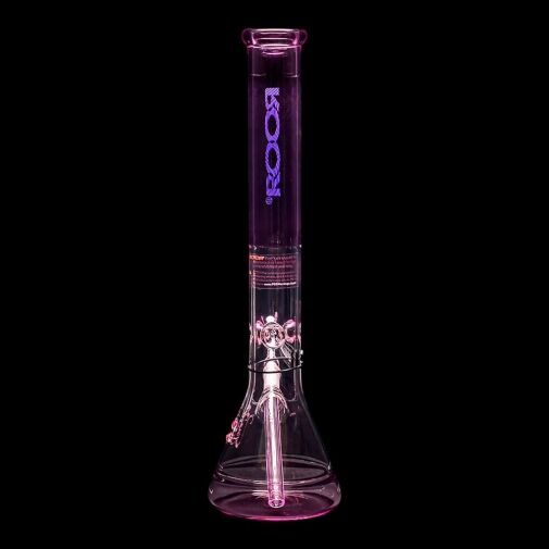 ROOR Custom Classic 18″ Beaker Bong 50x5mm – Translucent Pink - 03