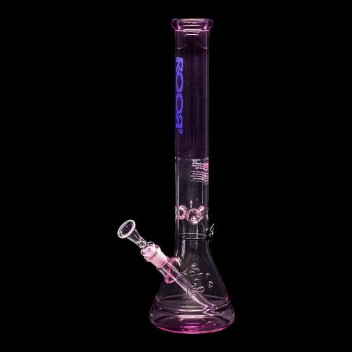 ROOR Custom Classic 18″ Beaker Bong 50x5mm – Translucent Pink - 08