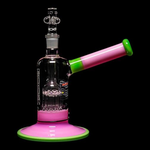 ROOR Tech Fixed Stem 8" 10-Arm Tree Bubbler - Pink & Mint - 01