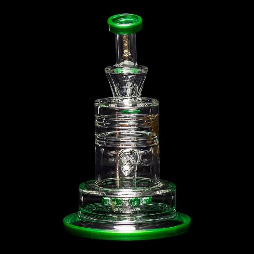 Diamond Glass Cyclon 2 Water Pipe - Green - 06