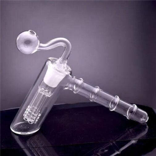 Glass Oil Burner Hammer Bubbler With 6 Arm Tree Perc - 04