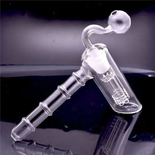 Glass Oil Burner Hammer Bubbler With 6 Arm Tree Perc - 05