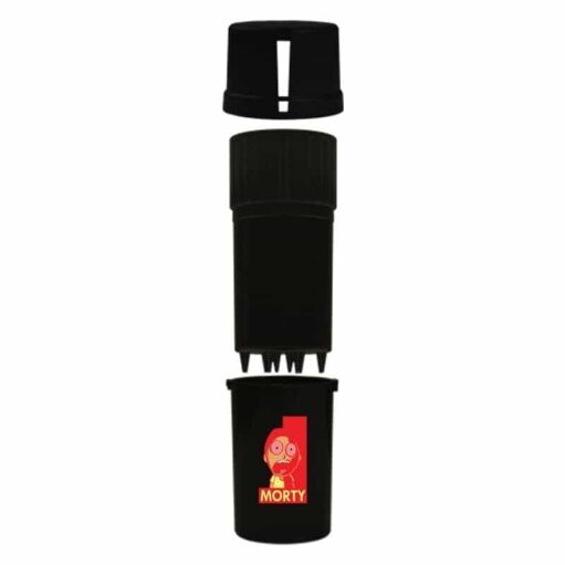 The Medtainer Storage w/ Grinder Morty / Black - 20 Dram / Expanded
