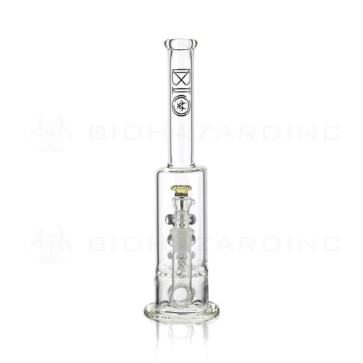 Bio Hazard 13" Thick Stemless Straight Water Pipe - Black 01