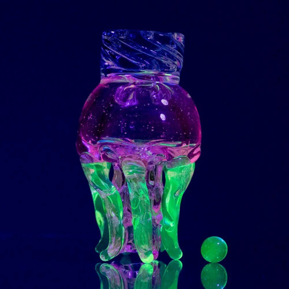 Empire Glassworks UV Jellyfish Spinner Carb Cap - 06