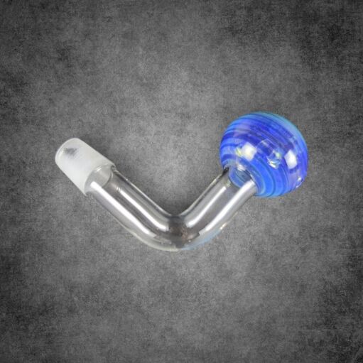 18mm Thick Fumed Glass Oil Burner Attachment - Color Swirl - 04
